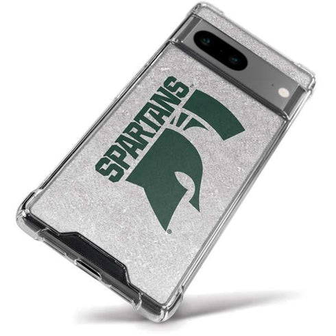 Michigan State University Spartans Half Logo Google Pixel 8a Clear Case
